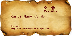 Kurtz Manfréda névjegykártya